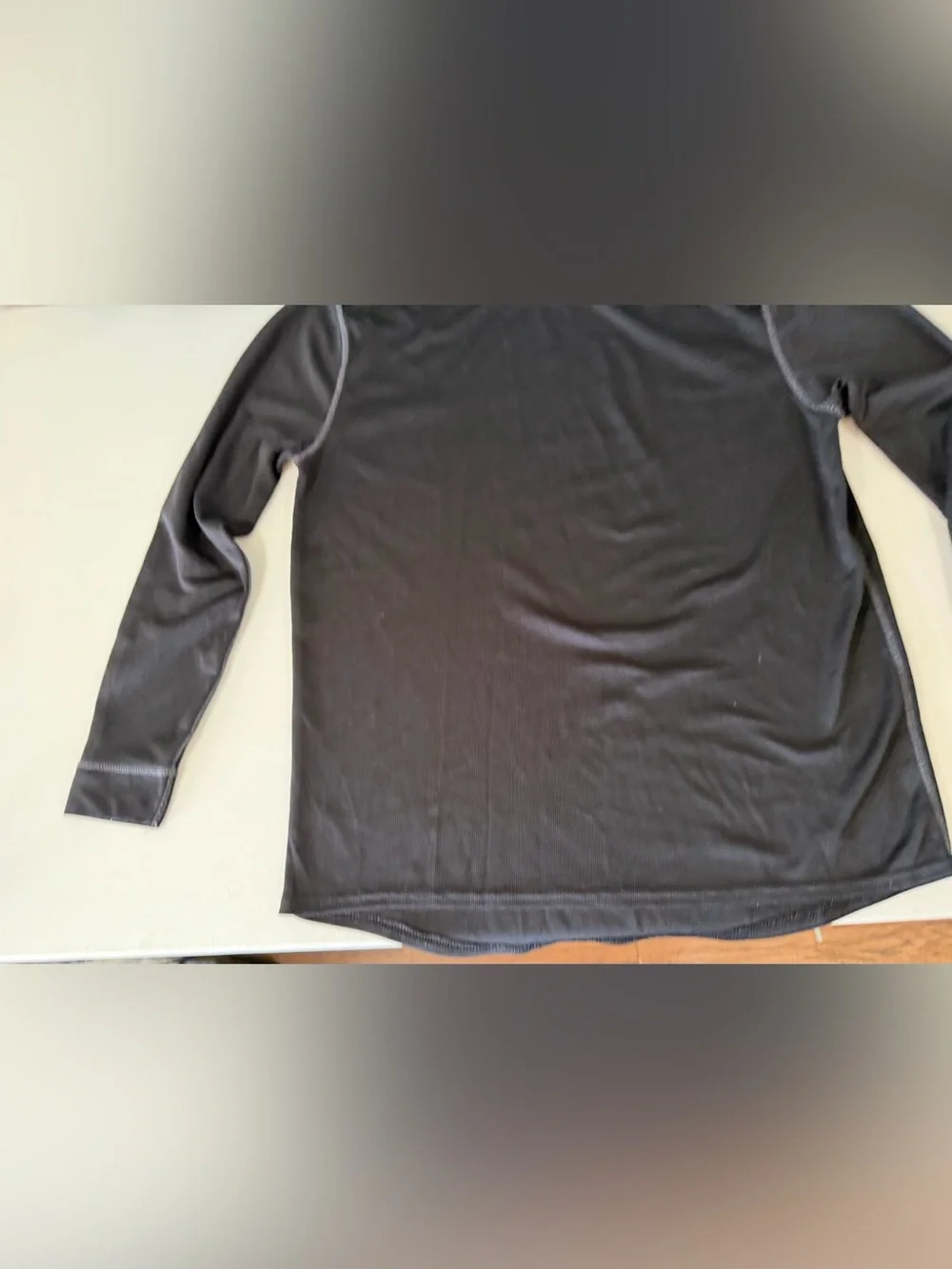 Base Layer Shirt LG Jockey Black Long Sleeves Thermal Style Pull-On Crew Neck